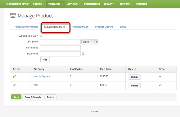 Add Subscription Plans to your Infusionsoft Products