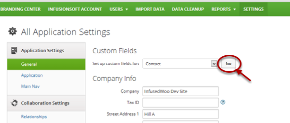 1. Add a Contact Custom Field: Navigate to Custom Field settings.